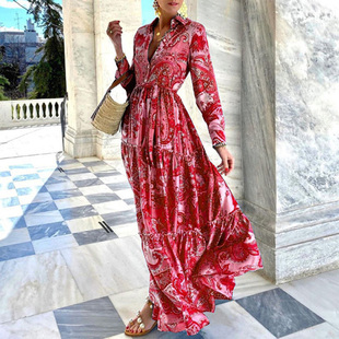 Dresses Woman Summer 2021 Beach Pleated Robe Femme 女士长裙