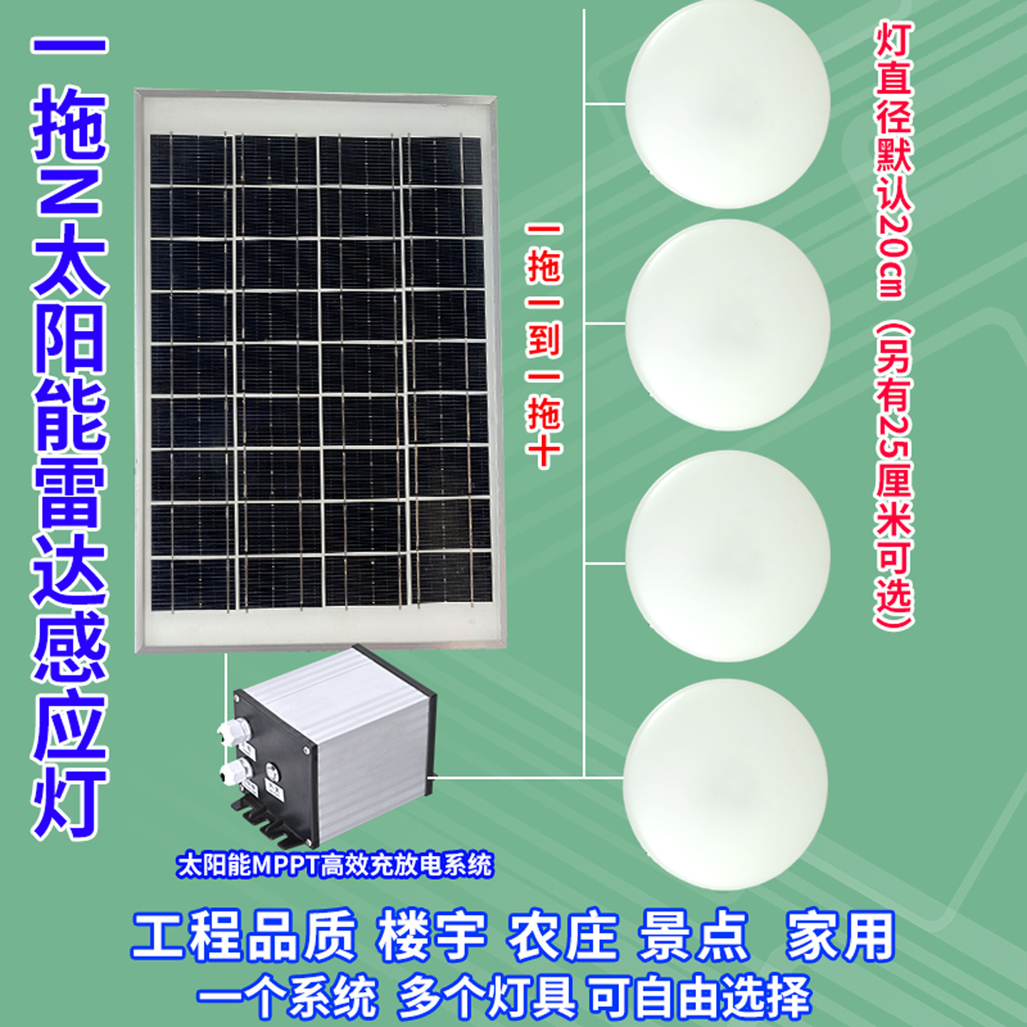 一拖多感应吸顶灯小区改造自建房图片