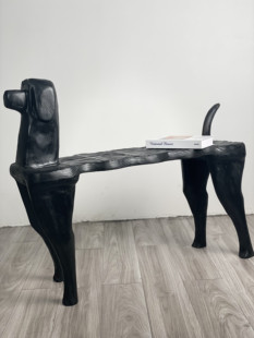 中古风斯蒂芬狗头凳复古民宿侘紧民宿玄关长凳换鞋 凳狗狗床尾凳