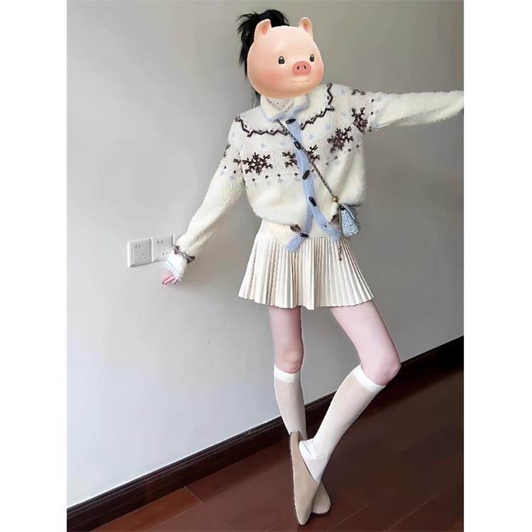 JOYIASS休闲慵懒软糯百搭开衫毛衣外套女秋冬针织衫外套上衣半身