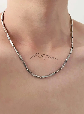 菱形男高街饰品高级感男士男生配饰小众女生颈链百搭ins瓜子链