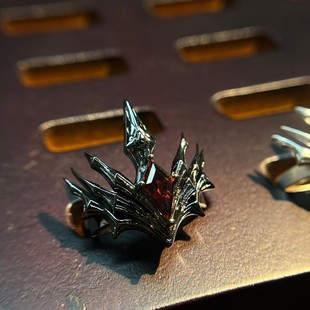 宣宁永恩冠军t1戒指小众设计男王冠开口个性指环ins