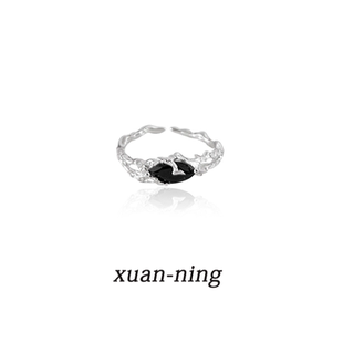 宣宁原创设计枯树枝尾戒男女个性高级感开口指环食指戒百搭配饰