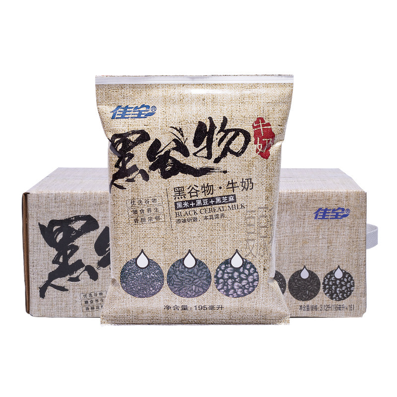 佳宝黑谷物牛奶195ml*16袋