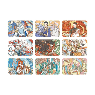 方形 马口铁徽章盲盒 8pcs 瑞兽呈祥系列 非人哉×敦煌画院联名