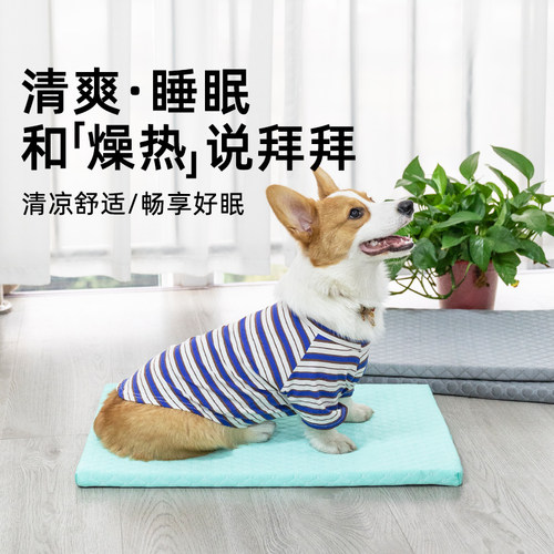 猫咪冰垫宠物凉垫夏天冰丝凉窝降温小中大型犬冰豆豆睡觉用凉席垫