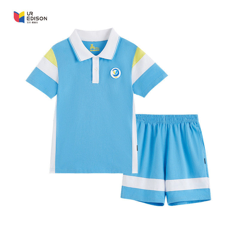 杭州胜利小学崇文小学夏装校服班服.