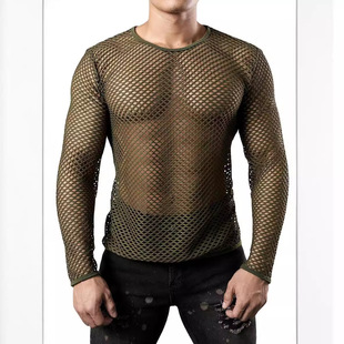 net 纯色渔网镂空宽松透气上衣Loose fishing breathable top and