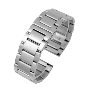 实心酷鲨网钢带适用精工新5号罐头卡西欧华为表带米兰表带男 22mm