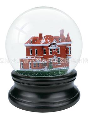 个性水晶球树脂文化纪念品建筑设计内景飘雪花树脂水晶球