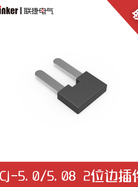 BCJ-5.0/5.08针距两位边插式连接件适用于LC1/LC10/H3802/LG129