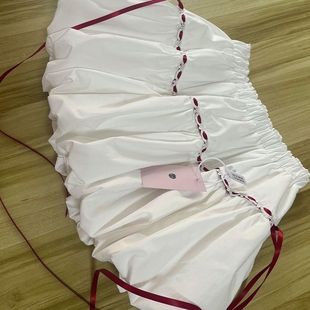 新款 花苞短裙2025夏装 甜美少女温柔风松紧腰蓬蓬半身裙子