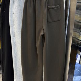 2025秋冬新款宽松显瘦休闲裤女裤脚抽绳加绒加厚运动卫裤弯刀裤潮