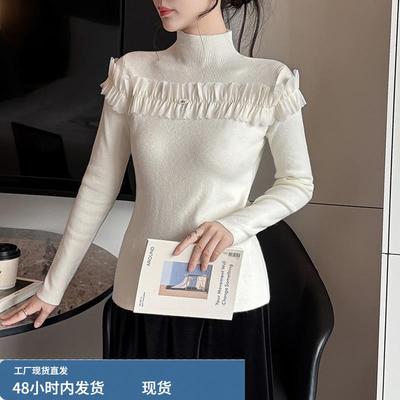 针织打底衫女士春秋冬2025年新款今年流行爆款半高领内搭毛衣上衣