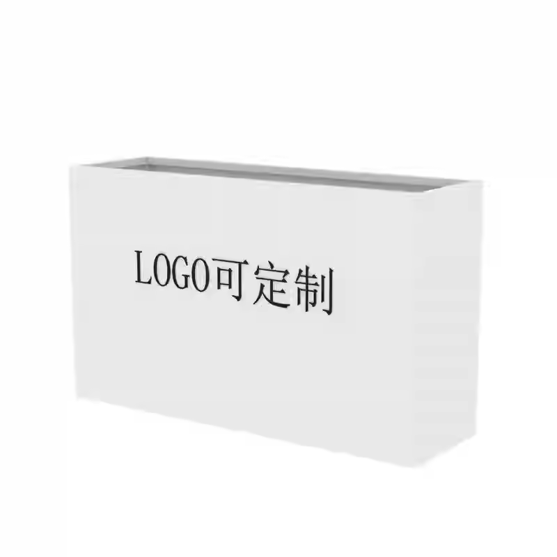 户外不锈钢花箱隔断室外广场长方形不锈钢花盆花坛定制