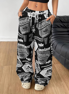 2025 Women's Hot Girls' Wind Pocket Sreet Print Loose