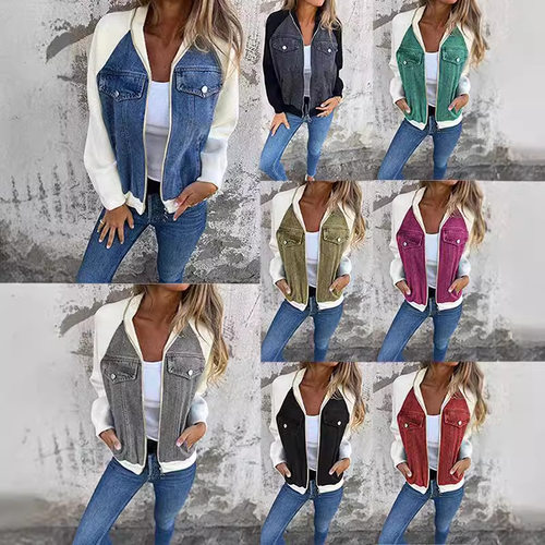 coat clothing shoulder-grazing patchwork jacket fashion
