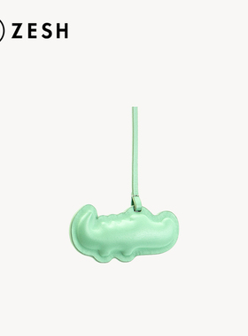 ZESH/泽尚 泡芙系列鳄鱼包包吊饰小众设计单肩手提挎包挂饰挂件