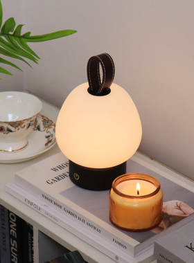 法式复古中古梨子台灯ins风充电触摸卧室床头装饰睡眠氛围小夜灯