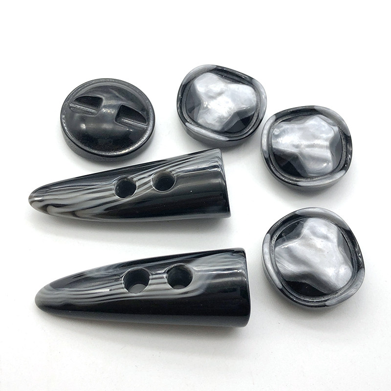 羊绒大衣圆形纽扣 高档扣子圆形灰色呢子黑灰浅灰色钮扣橄榄扣