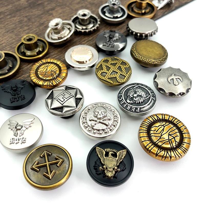 高档女牛仔裤扣子 摇头工字纽扣 外套装饰合金钮扣金属手缝扣