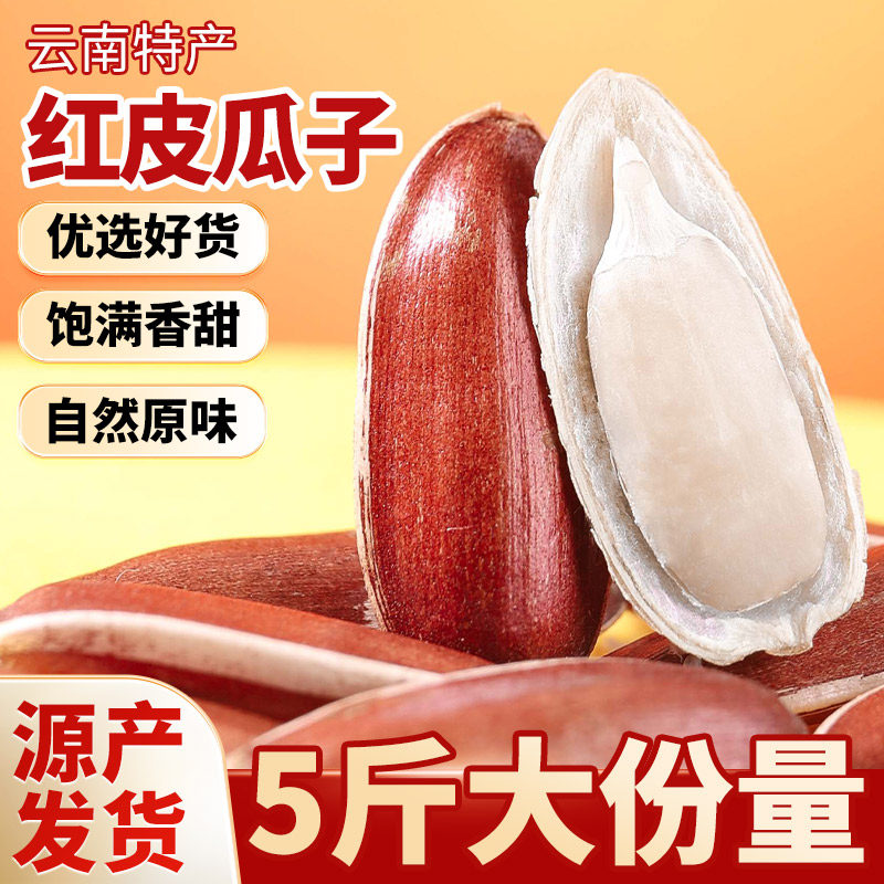 云南红皮瓜子新货原味生红瓜子