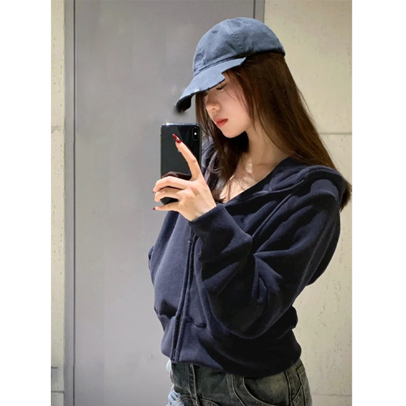 短款卫衣薄外套女春秋款2025新款爆款chic早春上衣初春小个子