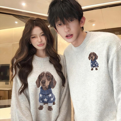 乔巴先生特别的情侣装2025新款秋冬季高级感毛衣小众针织衫外套男