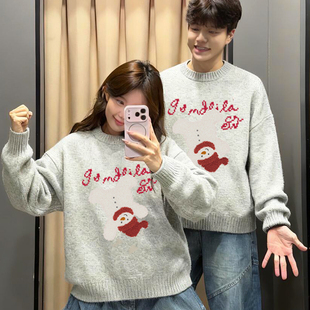 乔巴先生特别的情侣装毛衣2025新款秋冬季倒立雪人圆领套头针织衫