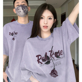 夏季 特别不一样 短袖 t恤2026新款 独特网红紫色系衣服disoo 情侣装