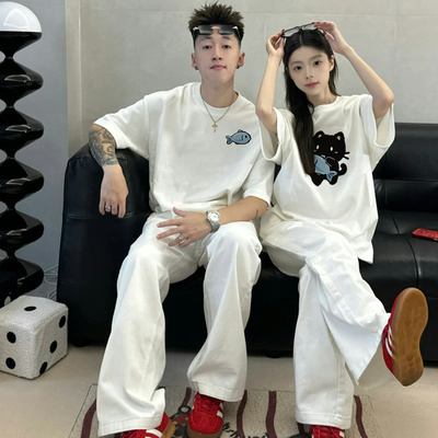 情侣装夏季潮牌短袖t恤