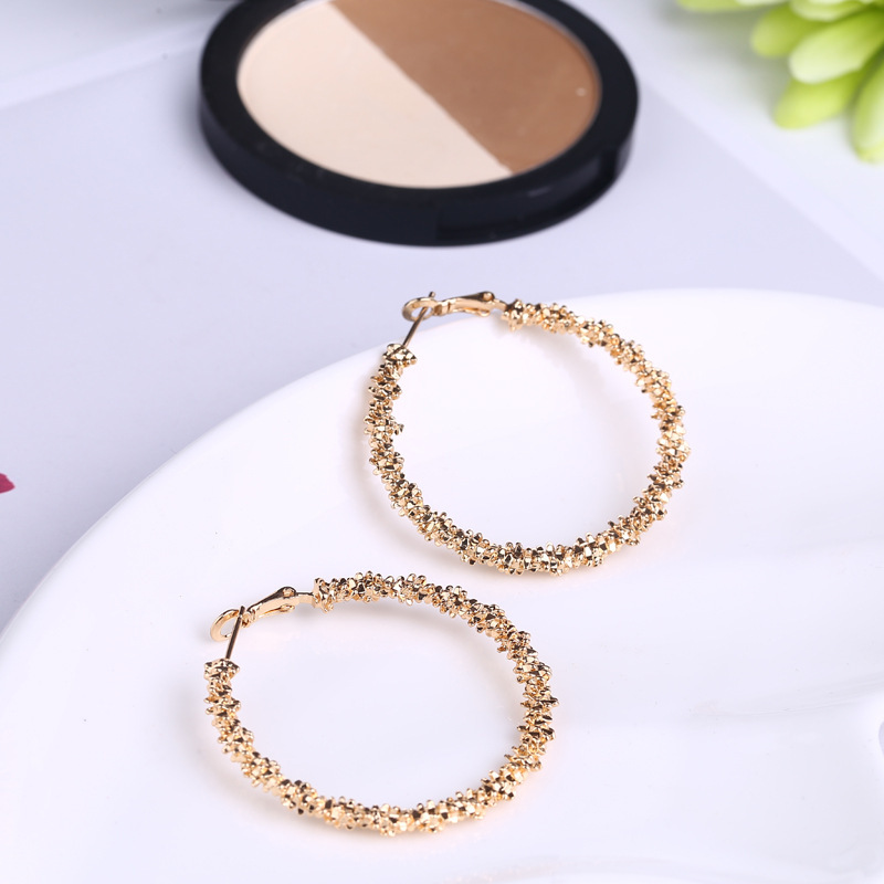 耳圈rock Fashion round women's earrings Exaggerated earring