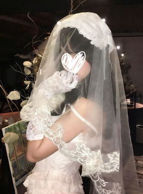 Lolita Lace Headdress for Women Halloween cosplay scarf