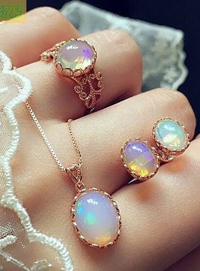 bride jewelry European American necklace earrings rings set