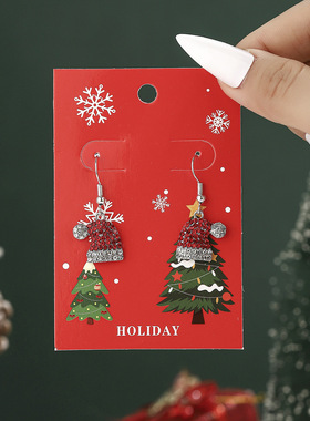 diamond Christmas Hat earrings studded autumn women Earing
