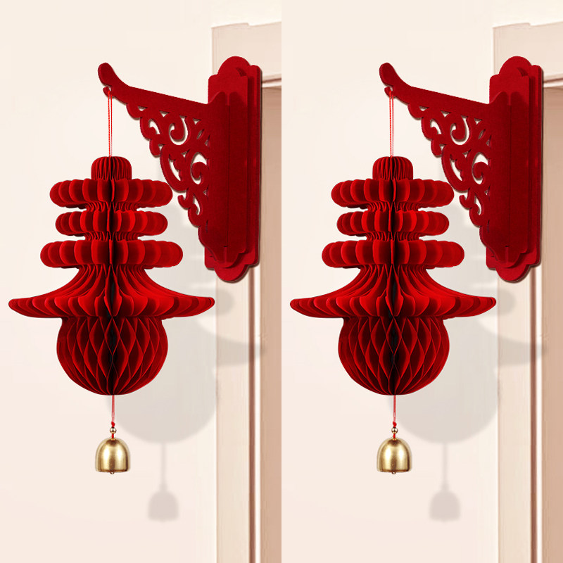 新年立体春字灯笼挂件2026马年蜂窝球装饰品房门壁挂春节过年布置