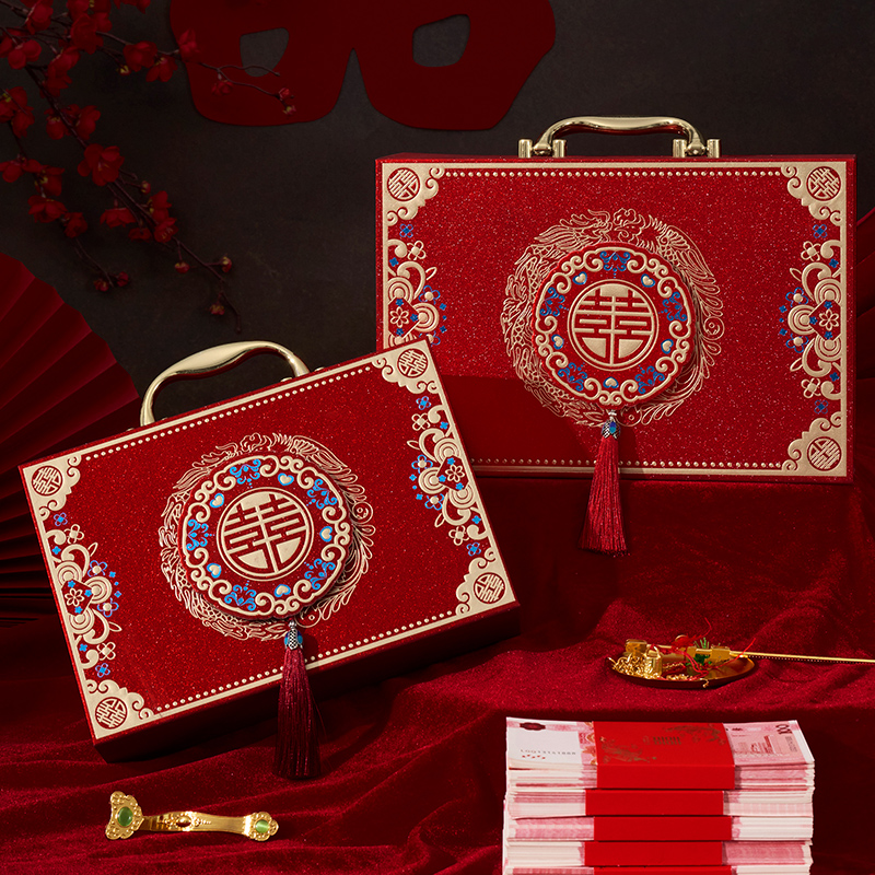 订婚礼金盒结婚布置装饰