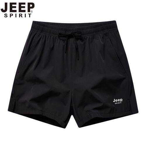 jeep运动短裤男女款夏季跑步三分裤田径马拉松弹力休闲沙滩裤子男
