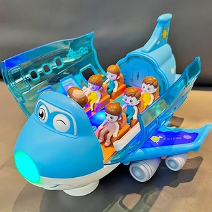 5岁以上儿童机器人宝宝礼物 声光电动变形旋转客车男孩玩具2