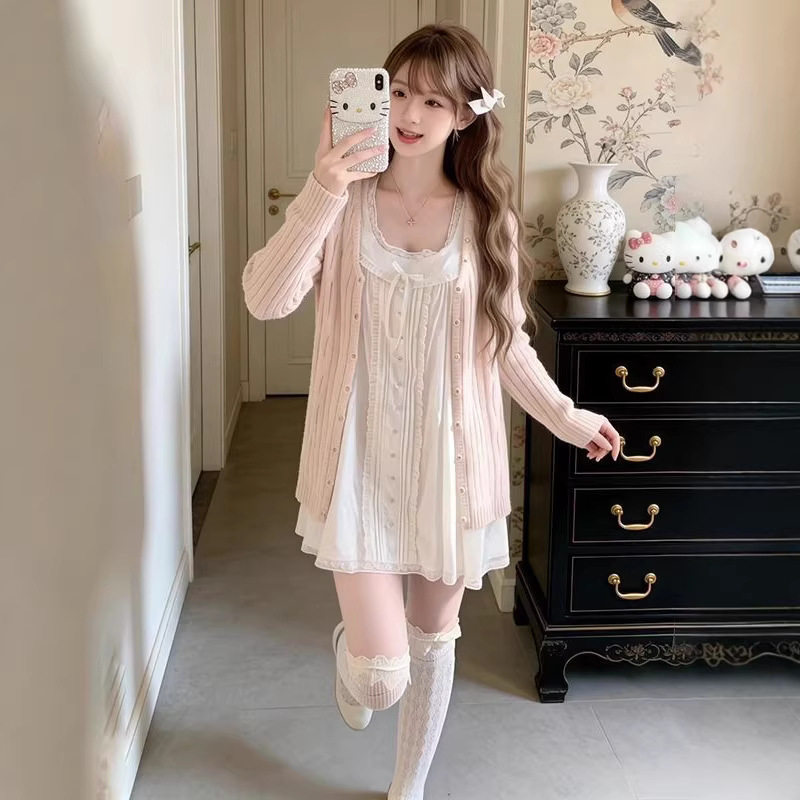 韩版小个子春夏秋绞花针织开衫女