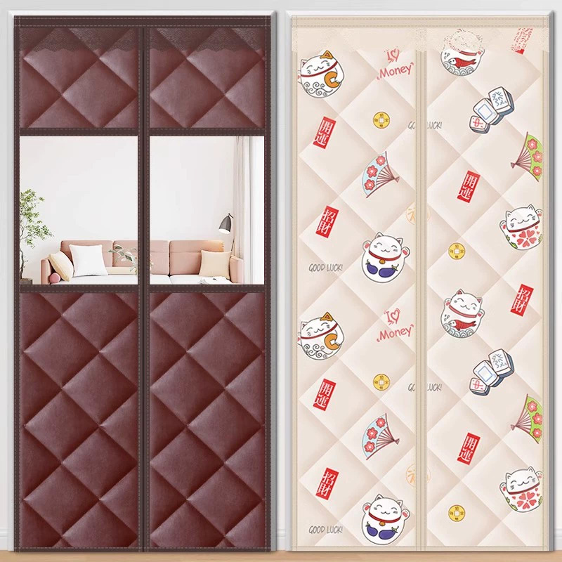 冬季棉门帘加厚家用空调保暖保温挡风防风隔断防寒自吸防冷气隔音