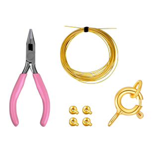 穿珍珠专用线和扣头配件小米珠项链扣钢丝线手链串珠diy材料绳