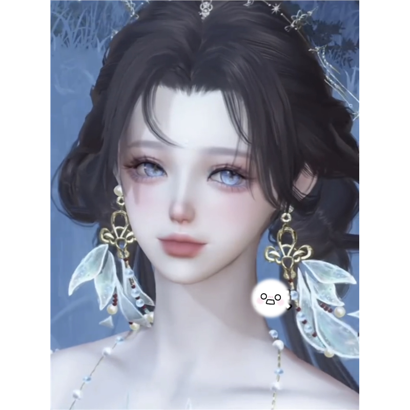 雾蓝 逆水寒手游捏脸 铁衣素问九灵神相龙吟血河碎梦女通用