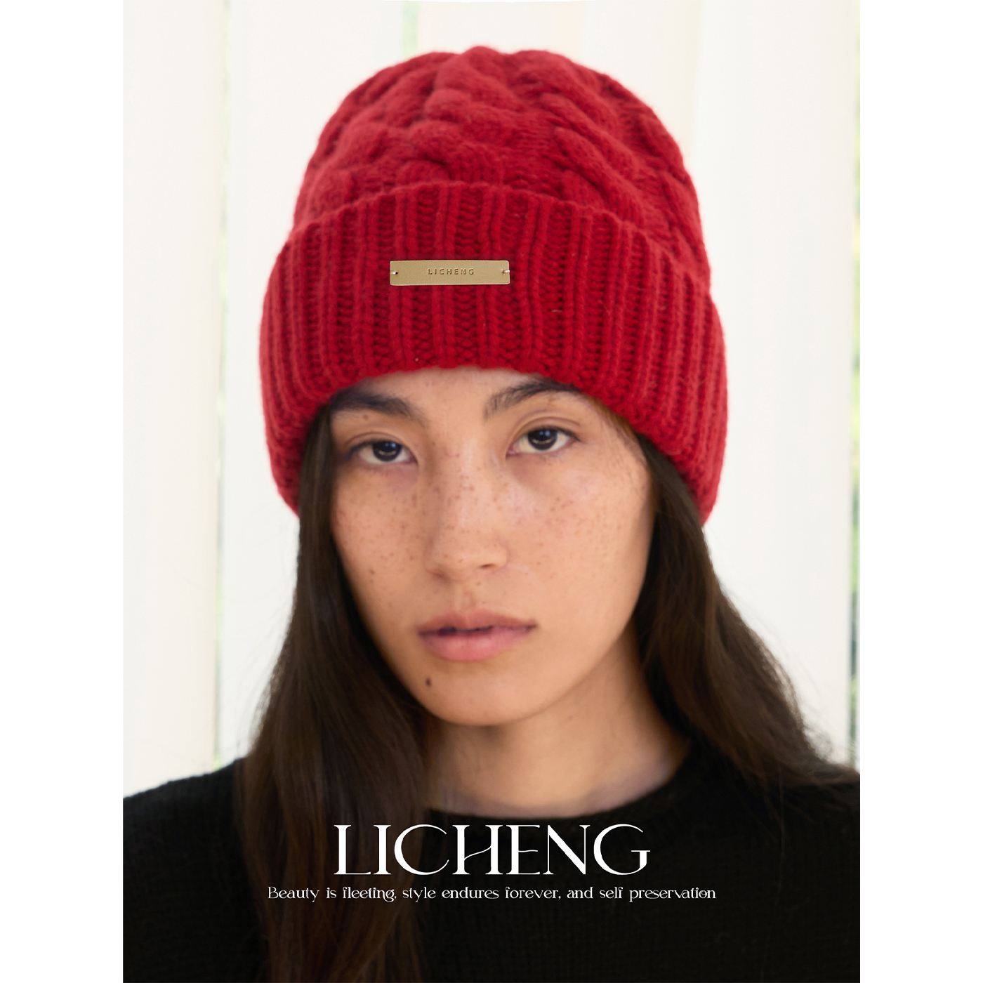 重磅澳洲wool100%羊毛帽红针织帽