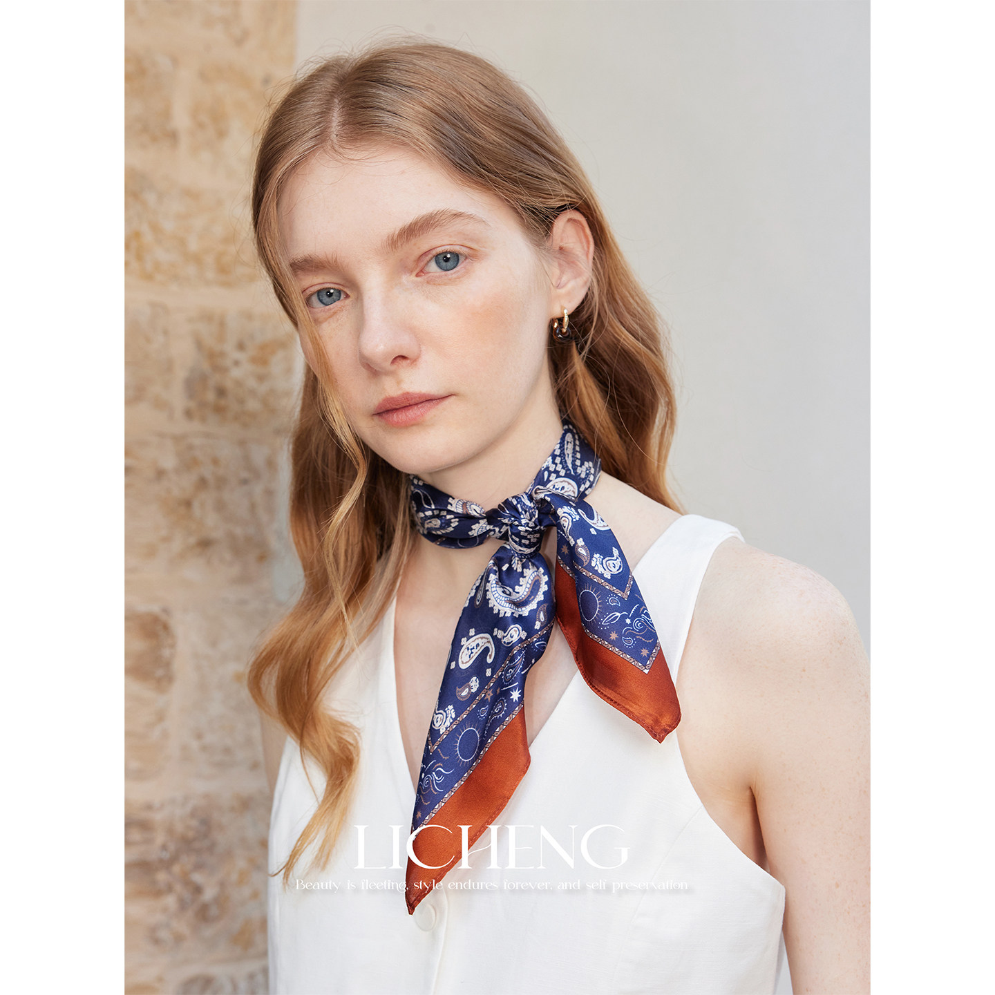 礼诚 复古藏蓝腰果100%桑蚕丝小方巾民族风叠穿搭配系脖丝巾头巾,服饰配件/皮带/帽子/围巾,围巾/丝巾/披肩,淘宝优惠券,粉丝福利购,淘宝优惠卷