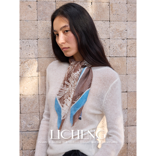 礼诚 游牧风戒指绒阿拉善100%纯羊绒围巾女秋冬保暖外搭披肩领巾
