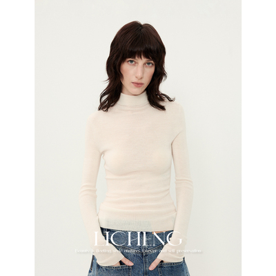 100%羊毛岛精无缝一体针织打底衫