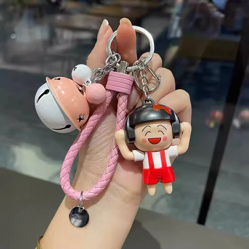 搞怪创意小丸子小女孩笑脸钥匙链