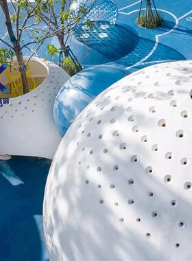 玻璃钢雕塑大型主题屋装置商业美陈DP点户外滑梯IP商场网红打卡点