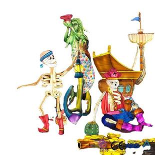 灯光节LED造型灯城市亮化设计制作大型户外景观灯展海盗巫女彩灯